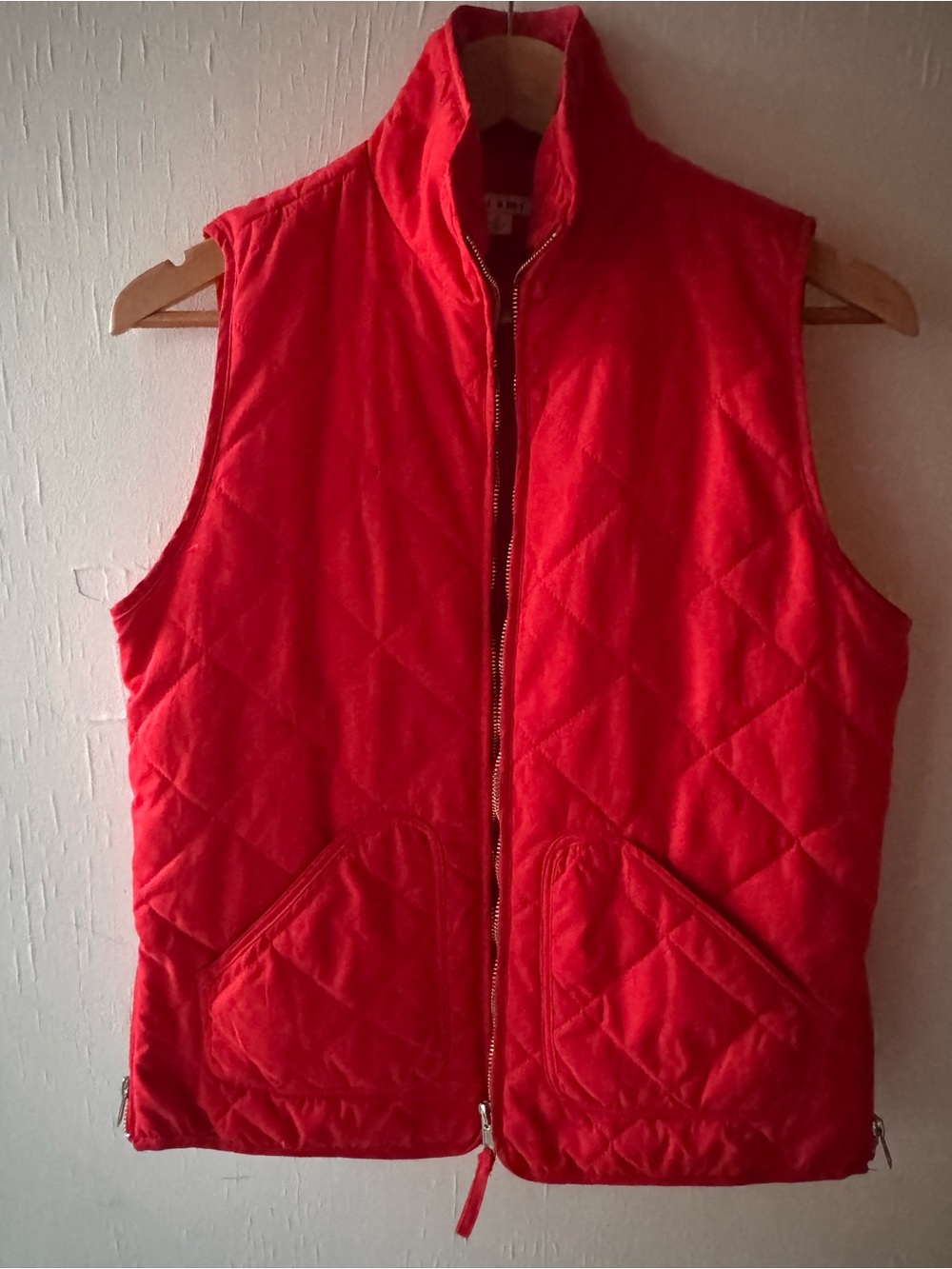 miami Red Quilted Zip Vest